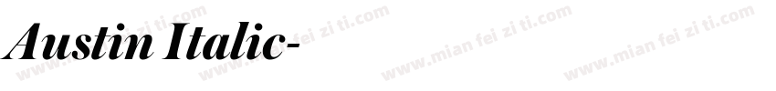 Austin Italic字体转换